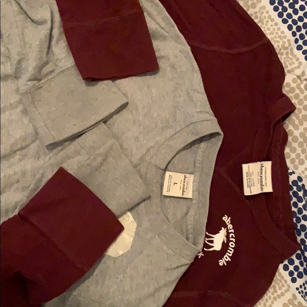 Abercrombie long sleeve, L and Xl boys$10 for both